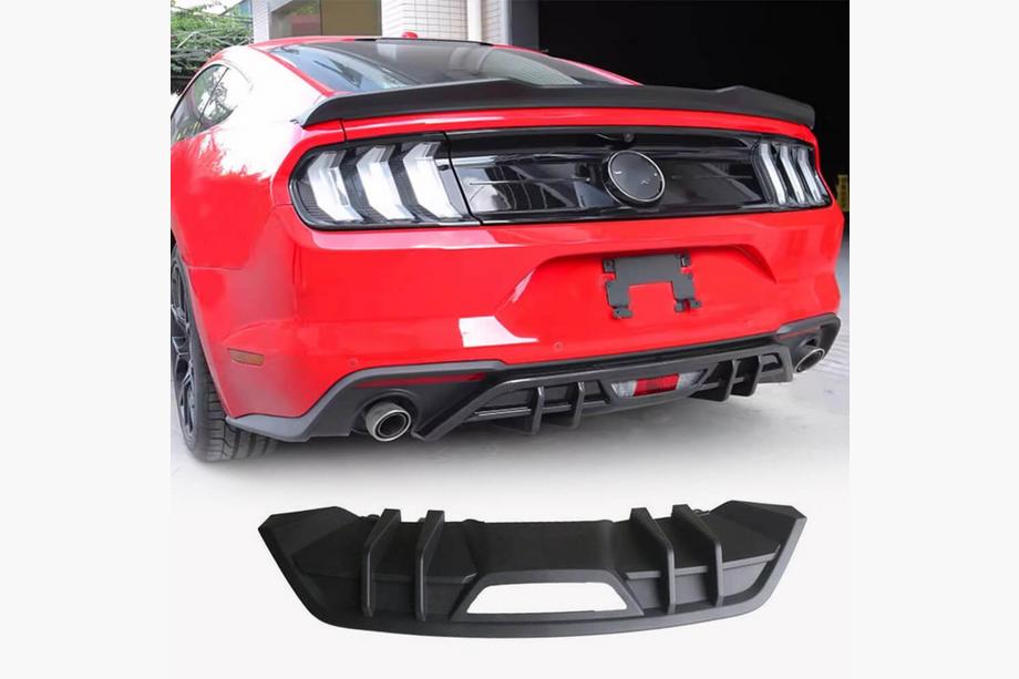 Ford Mustang 2015–2023 Bakre stötfångardiffusor (2018-2023, plast) Image