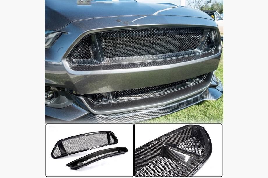 Ford Mustang 2015–2023 Kylargrill (2015-2017, kolfiber) Image