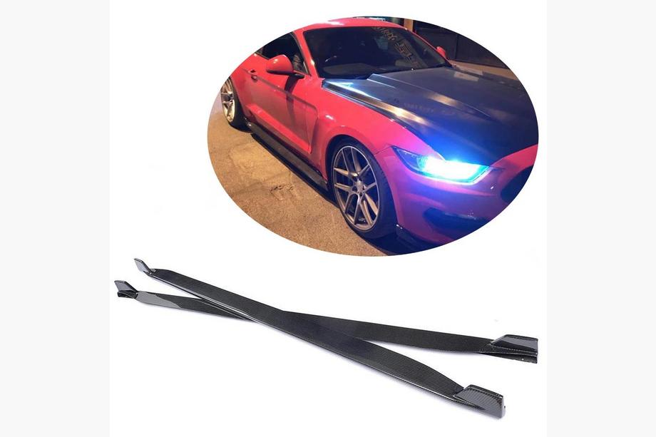 Ford Mustang 2015–2023 Sidokjolar V2 (Kolfiber) Image