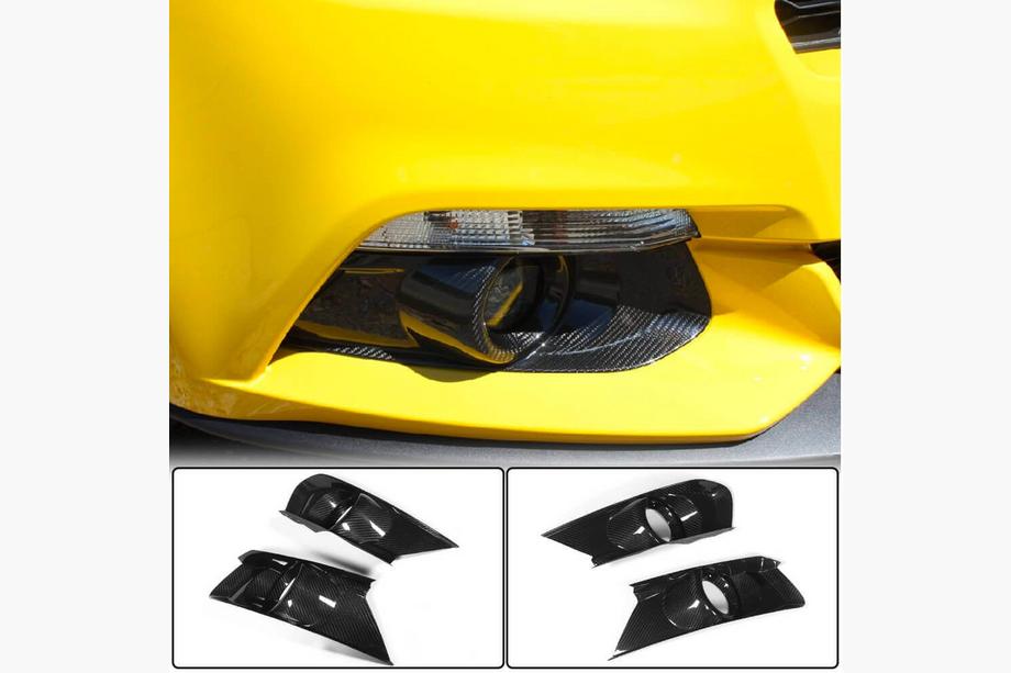 Ford Mustang 2015–2023 Dimljuskåpor V2 (2015-2017, Kolfiber) Foto 1