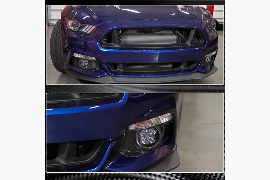 Ford Mustang 2015–2023 Dimljuskåpor V2 (2015-2017, Kolfiber) Foto 3