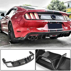 Ford Mustang 2015–2023 Bakre stötfångardiffusor V1 (2015-2017, kolfiber) foto 1
