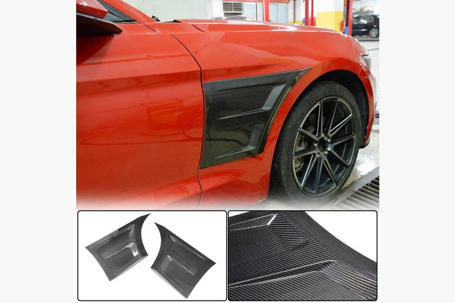 Ford Mustang 2015–2023 Kolfiberkåpor för framskärmar Foto 1