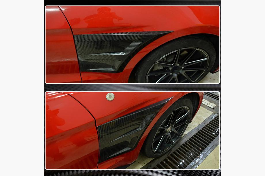 Ford Mustang 2015–2023 Kolfiberkåpor för framskärmar Foto 5