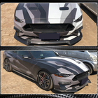 Ford Mustang 2015–2023 Frontläpp till stötfångare (2017-2020, kolfiber) foto 4