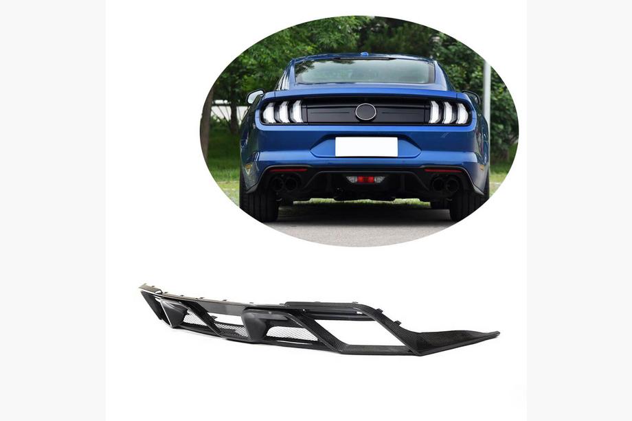 Ford Mustang 2015–2023 Bakre diffuser V2 (2018-2021, Kolfiber) Image