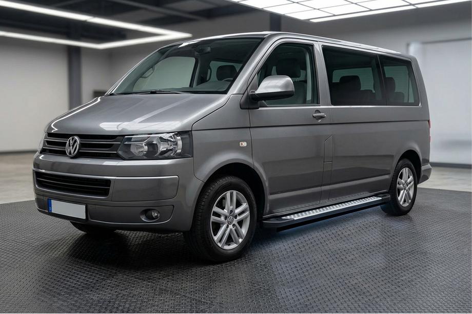 Volkswagen T5 2010–2015 Sidosteg X5-typ med LED (2 st, aluminium) Endast för lång hjulbas Image