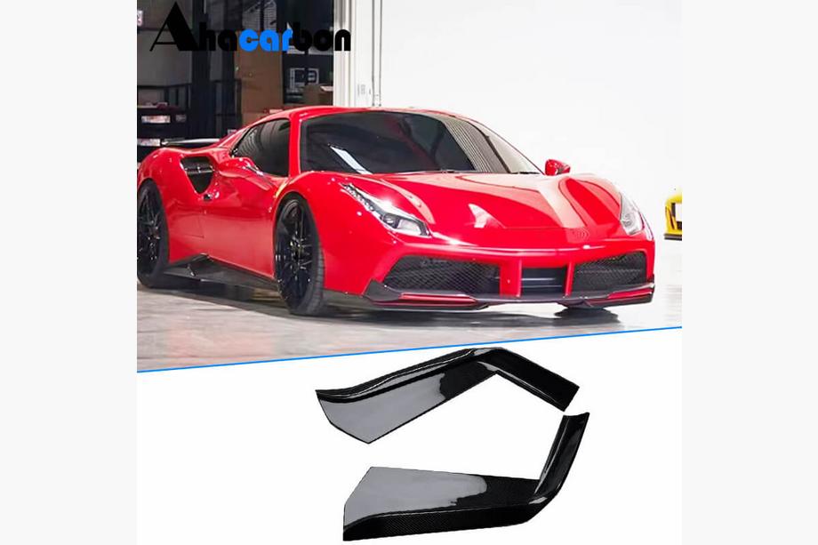 Ferrari 488 GTB 2015–2019 Flaps till främre stötfångare (2015-2019, kolfiber) Image