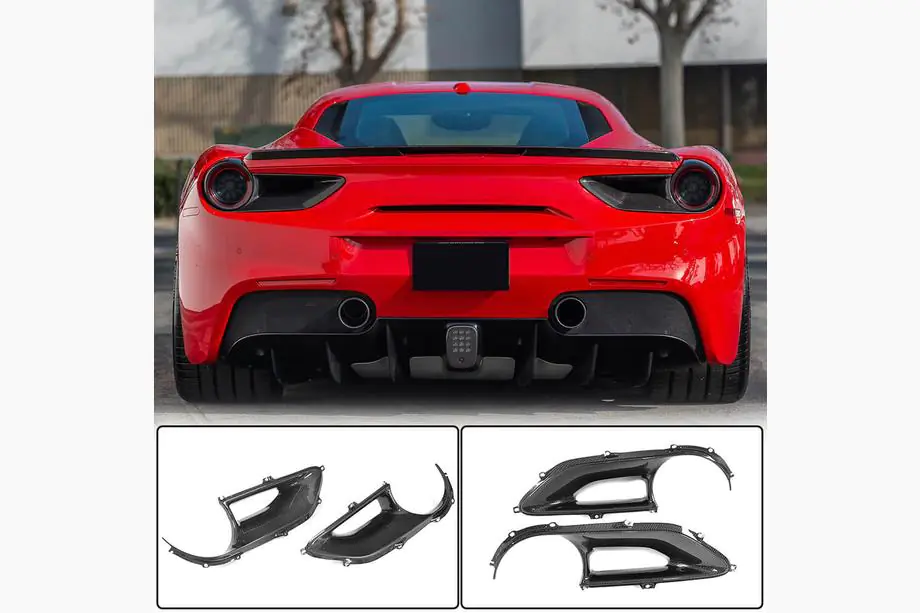 Ferrari 488 GTB 2015–2019 Bakljuskåpor (2015-2017, kolfiber) Image