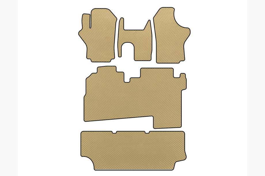 Hyundai H200, H1, Starex 1998–2007 EVA bilmattor (2004-2007, 3 rader, 8-sits, Beige) Image
