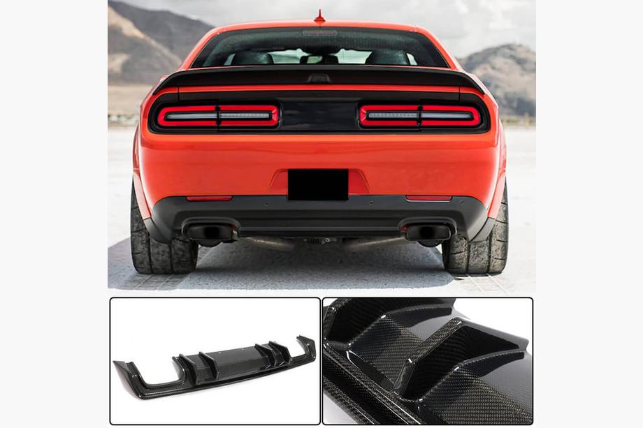 Dodge Challenger 2008–2023 Bakre stötfångardiffusor (2015-2023, kolfiber) Image