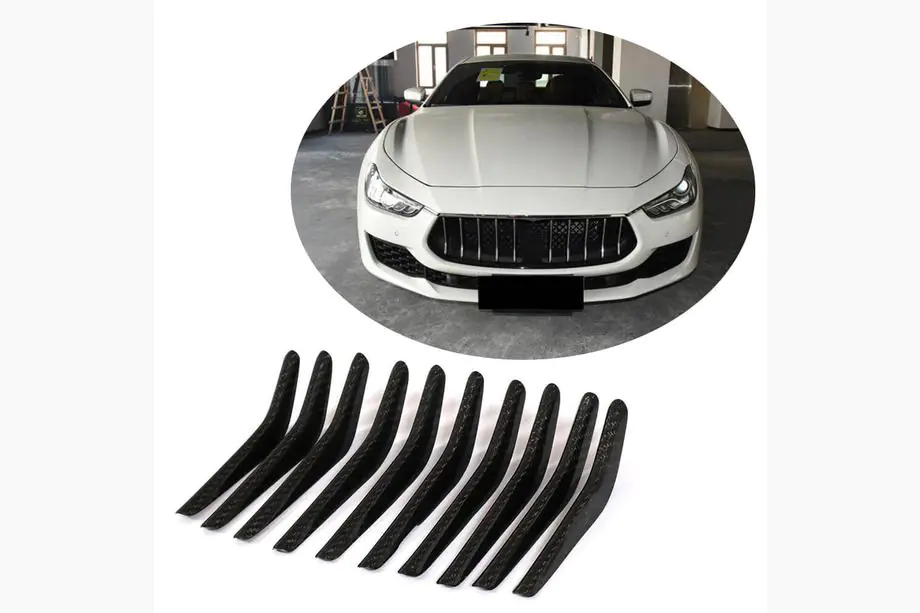 Maserati Ghibli 2013–2023 Kolfiberlister till grillen (för Base/S/S Q4 2018-2020) Foto 1