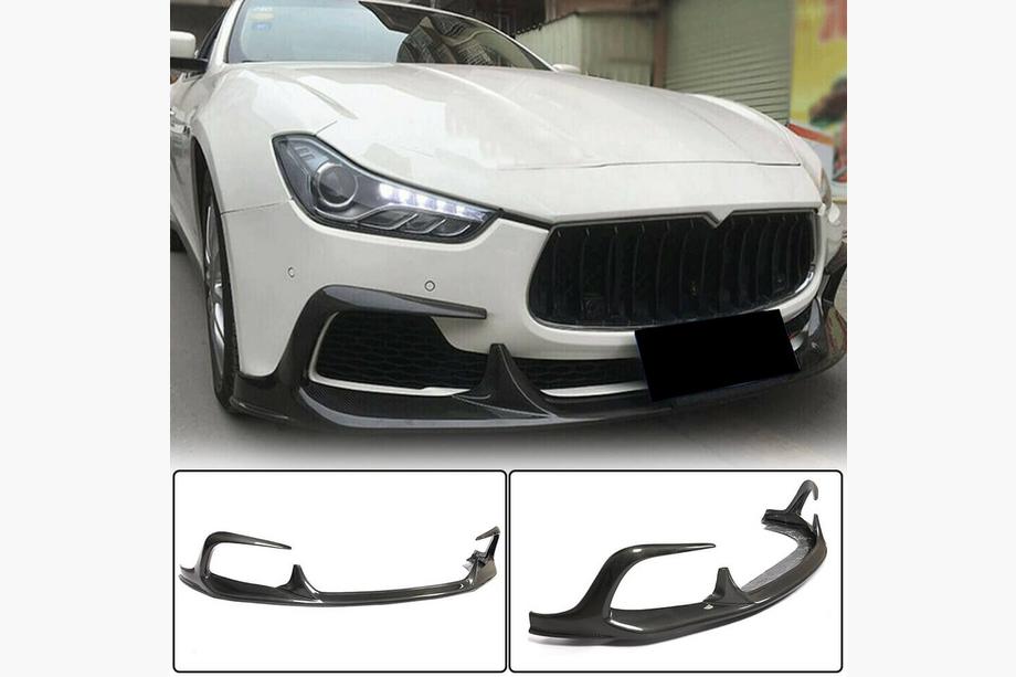 Maserati Ghibli 2013–2023 Frontläpp till främre stötfångare Lip V1 (för Base/S/S Q4 2013-2017, kolfiber) Image