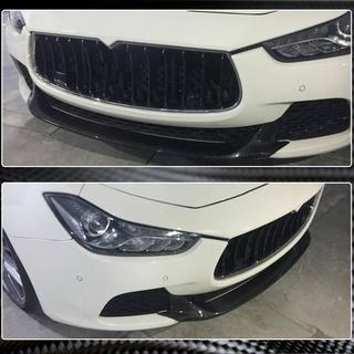 Frontläpp till främre stötfångare Lip V2 (för Base/S/S Q4 2013-2017, kolfiber) Maserati Ghibli 2013–2023 foto 3