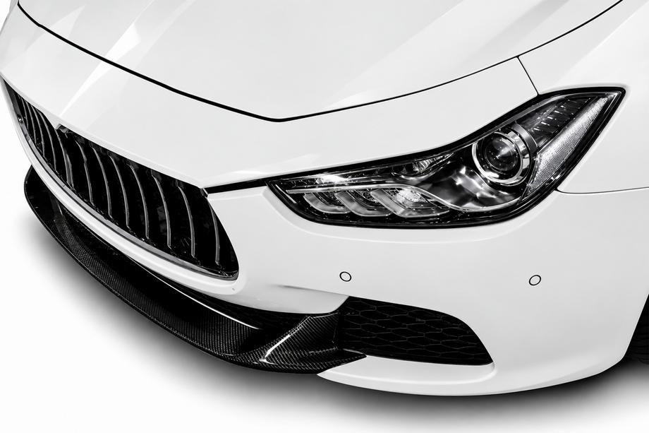 Maserati Ghibli 2013–2023 Frontläpp till främre stötfångare Lip V2 (för Base/S/S Q4 2013-2017, kolfiber) Image