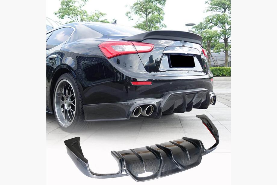 Maserati Ghibli 2013–2023 Bakre stötfångardiffuser (för Base/S/S Q4 2014-2017, kolfiber) Image