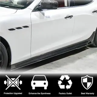 V3 sidokjolar (för Base/S/S Q4/Diesel/250 Diesel, kolfiber) Maserati Ghibli 2013–2023 foto 2