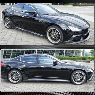V3 sidokjolar (för Base/S/S Q4/Diesel/250 Diesel, kolfiber) Maserati Ghibli 2013–2023 foto 4