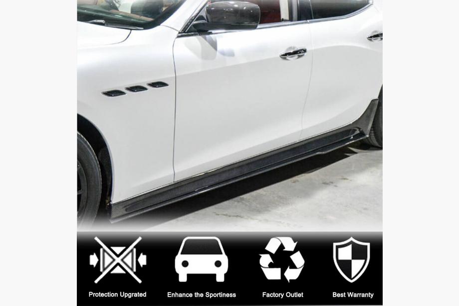 Maserati Ghibli 2013–2023 V3 sidokjolar (för Base/S/S Q4/Diesel/250 Diesel, kolfiber) Foto 2