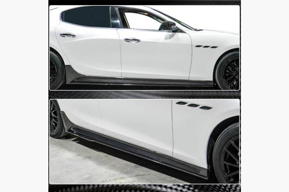 Maserati Ghibli 2013–2023 V3 sidokjolar (för Base/S/S Q4/Diesel/250 Diesel, kolfiber) Foto 3