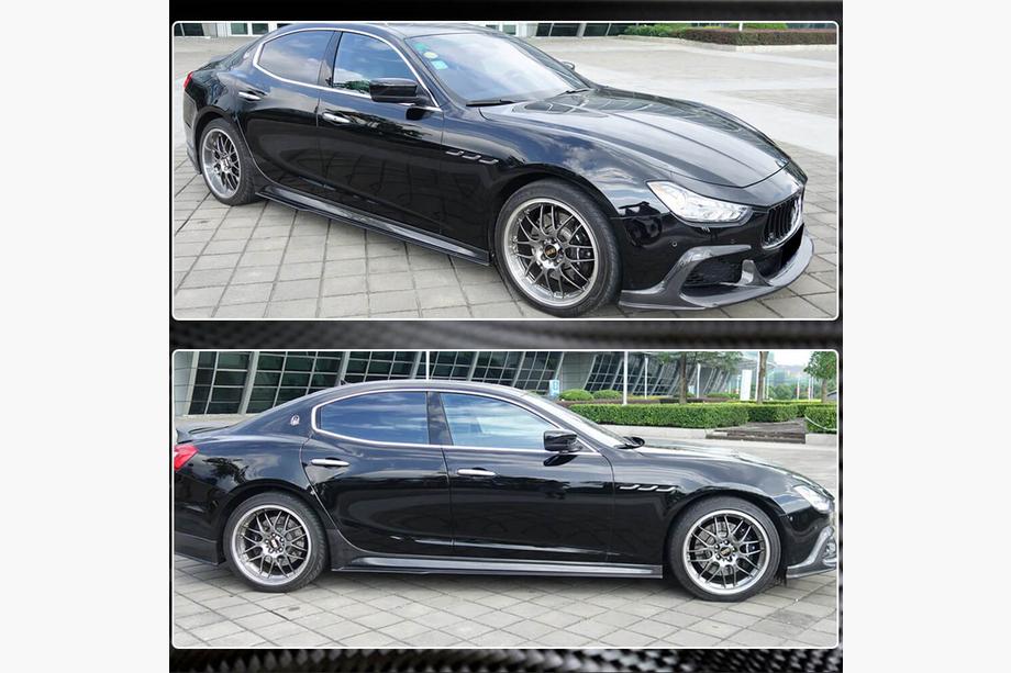 Maserati Ghibli 2013–2023 V3 sidokjolar (för Base/S/S Q4/Diesel/250 Diesel, kolfiber) Foto 4