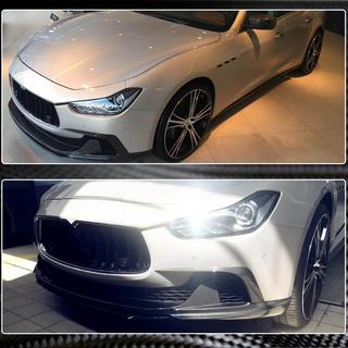 Kolfiber-läppar till främre stötfångaren (för Base/S/S Q4 2013-2017) Maserati Ghibli 2013–2023 foto 3