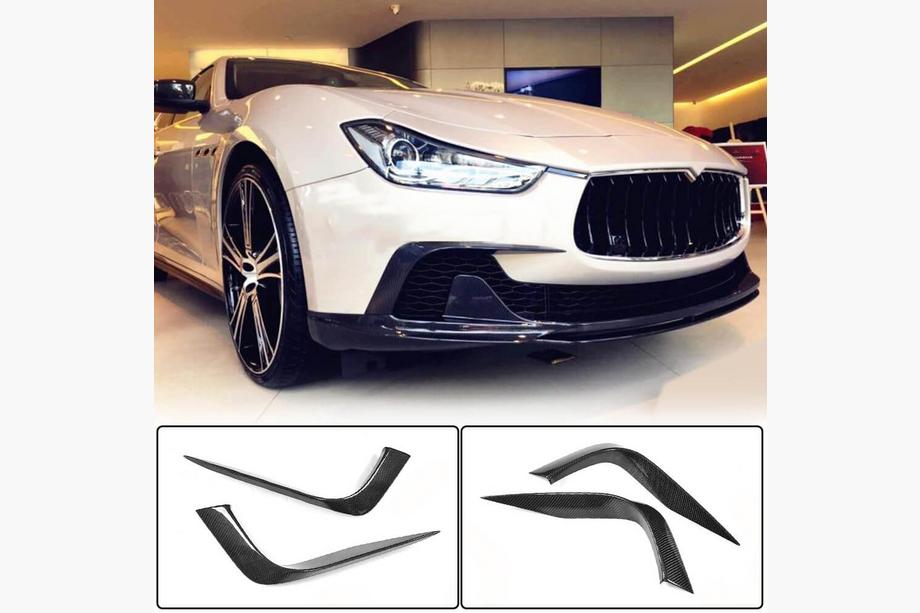 Maserati Ghibli 2013–2023 Kolfiber-läppar till främre stötfångaren (för Base/S/S Q4 2013-2017) Image