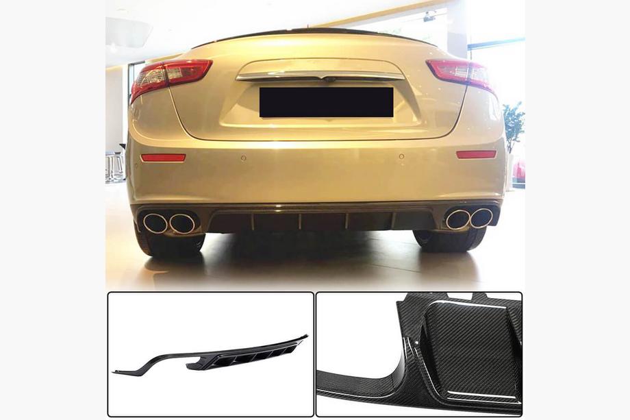 Maserati Ghibli 2013–2023 Bakre stötfångardiffusor (för Base/S/S Q4 2013-2017, kolfiber) Image