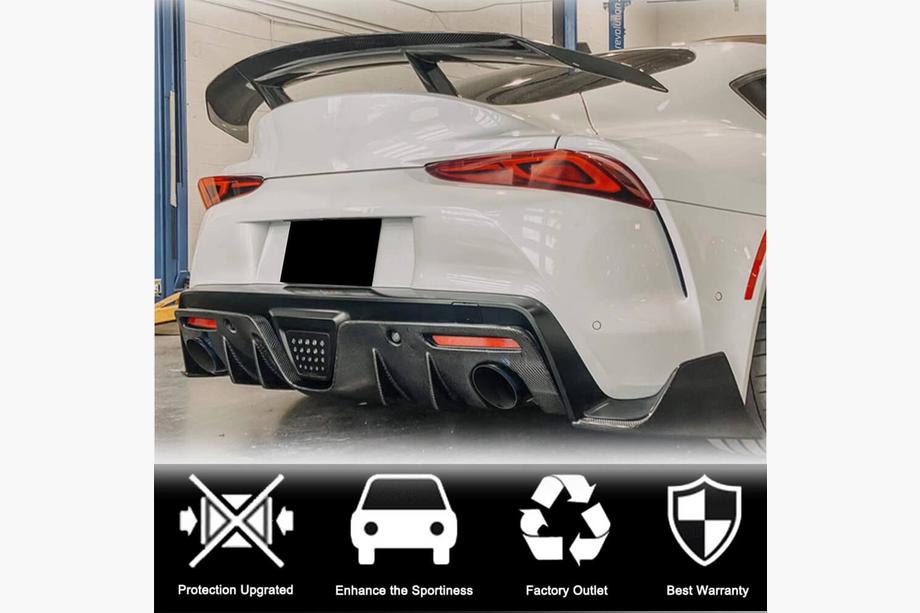 Toyota Supra 2019– Bakre stötfångardiffusor V1 (Carbon) Image