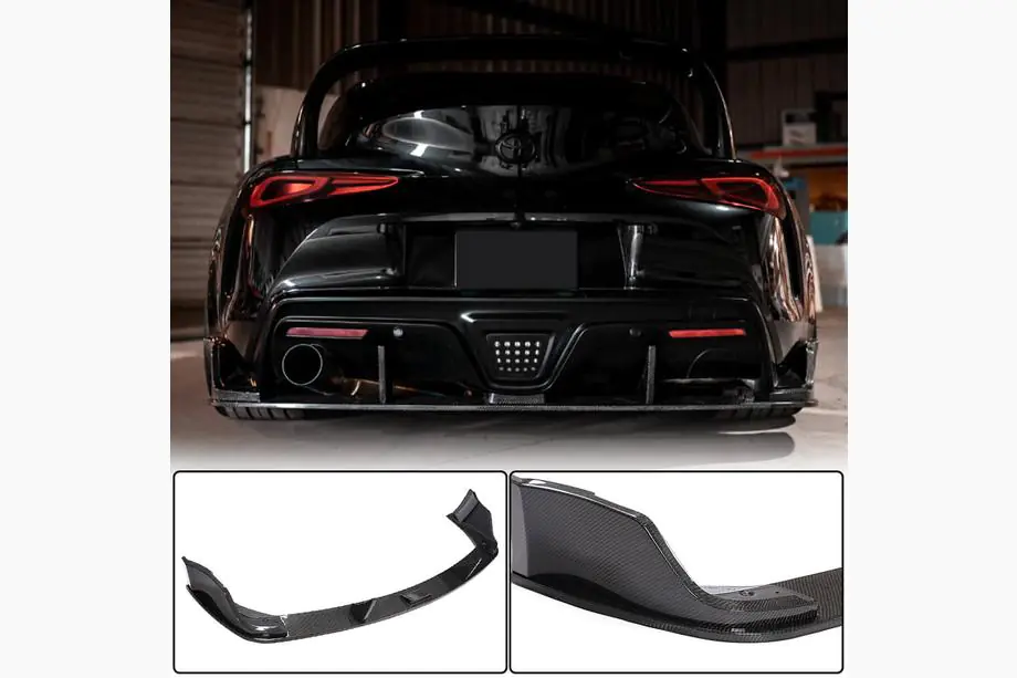 Toyota Supra 2019– Bakre stötfångardiffusor V2 (Carbon) Image