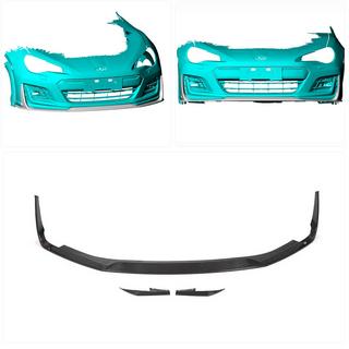 Frontläpp till främre stötfångare Lip V2 (2017-2021, kolfiber) Subaru BRZ 2012–2021 foto 2