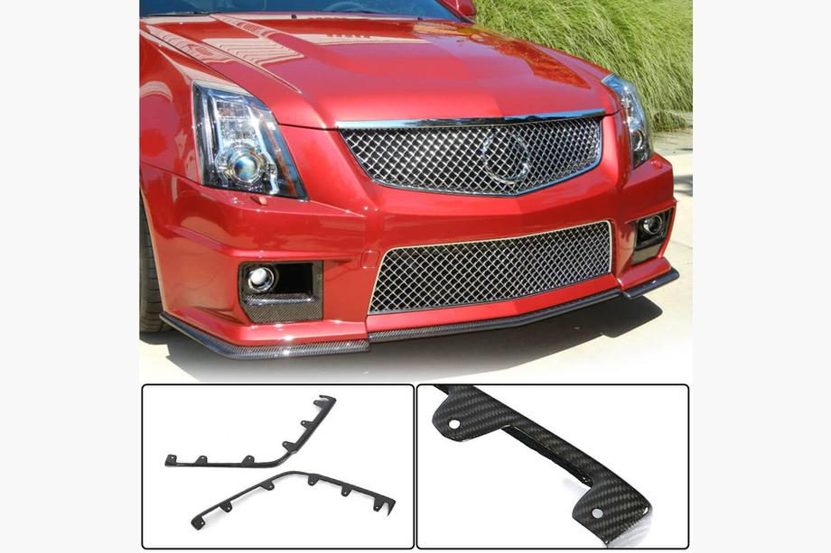Cadillac CTS 2007–2014 Flap-frontläppar till främre stötfångaren (för CTS V Coupe, kolfiber) Image