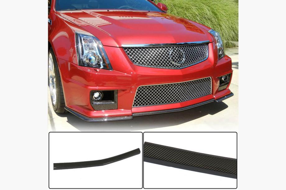 Cadillac CTS 2007–2014 Frontläpp Lip V2 till främre stötfångare (för CTS V Coupe, kolfiber) Foto 2