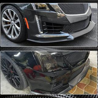 Frontläpp till främre stötfångare Lip V2 (för CTS V Sedan 2016-2019, kolfiber) foto 4