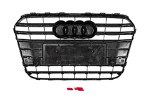 Audi A6 C7 2011–2017 Svart frontgrill med kromram S-style (2011-2014) foto 4