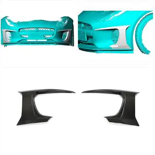 Kolfibertrims till frontstötfångaren (för Base 2017-2019) Jaguar F-Type 2013–2024 foto 2