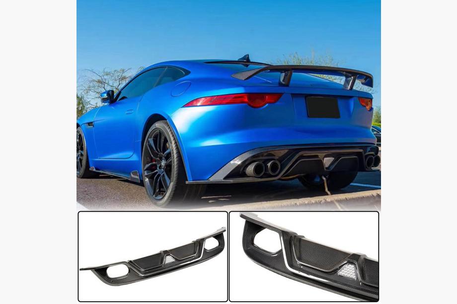 Jaguar F-Type 2013–2024 Bakre stötfångardiffusor (2013-2019, kolfiber) Image