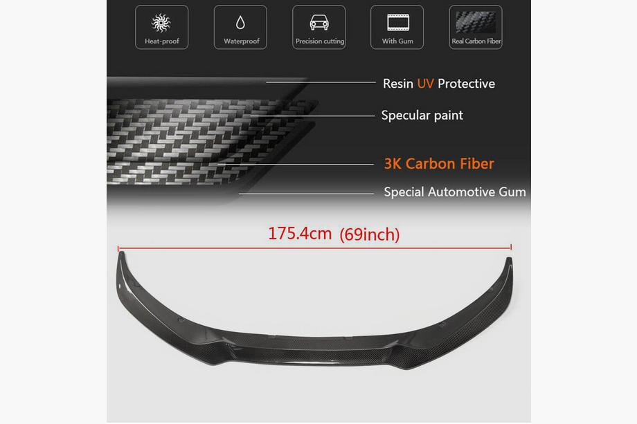 Jaguar XE 2016– Frontläpp till stötfångare (2015-2019, kolfiber) Foto 6