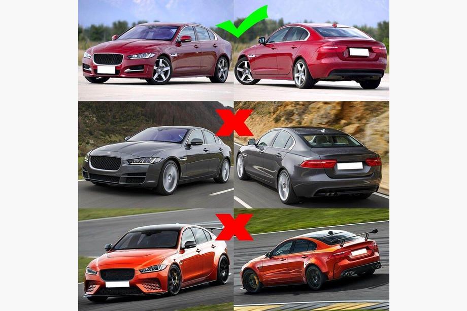 Jaguar XE 2016– Frontläpp till stötfångare (2015-2019, kolfiber) Foto 7