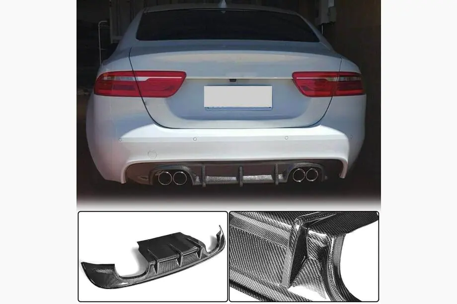 Jaguar XE 2016– Bakre stötfångardiffusor V1 (2015-2019, Kolfiber) Image