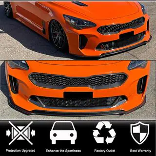Frontläpp till främre stötfångare (Kolfiber) Kia Stinger 2017–2023 foto 2