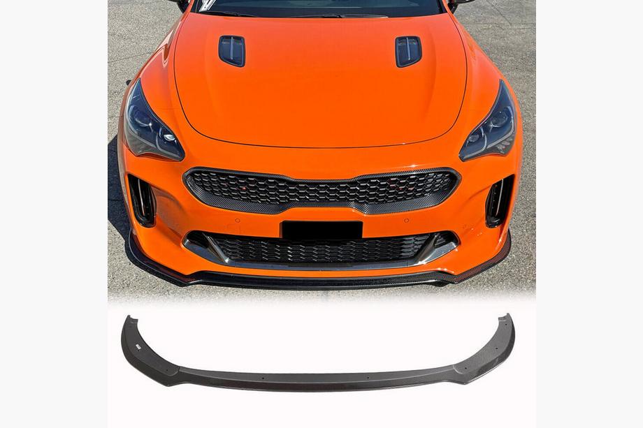 Kia Stinger 2017–2023 Frontläpp till främre stötfångare (Kolfiber) Image