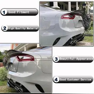 Spoiler V2 (kolfiber) Kia Stinger 2017–2023 foto 3