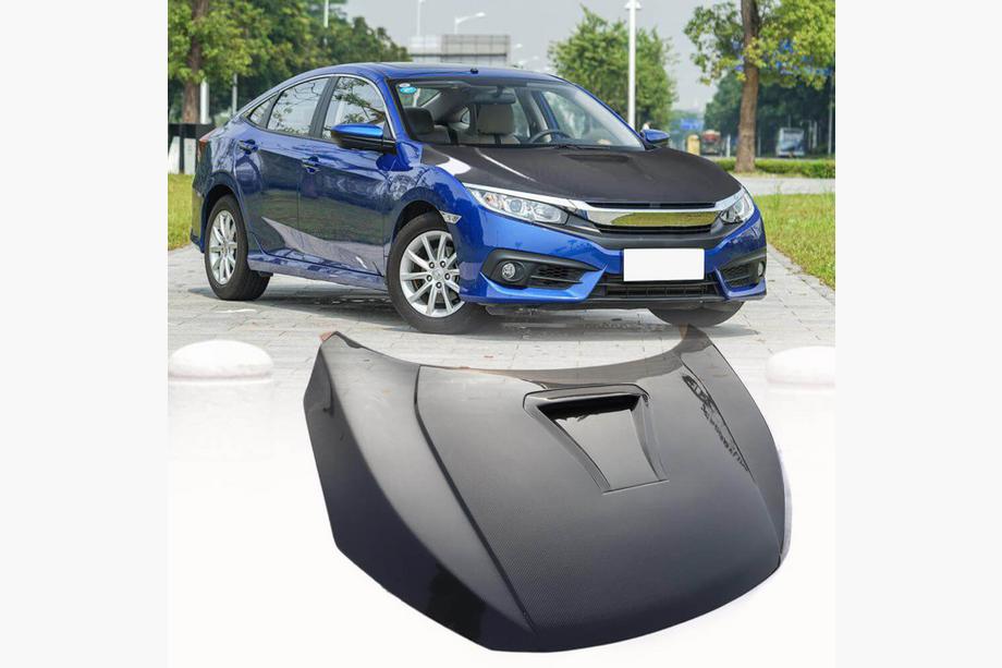 Honda Civic Sedan X 2016–2021 Motorhuv (kolfiber) Image