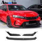 Honda Civic HB 2021– Frontläpp till främre stötfångare Lip V2 (kolfiber) foto 1