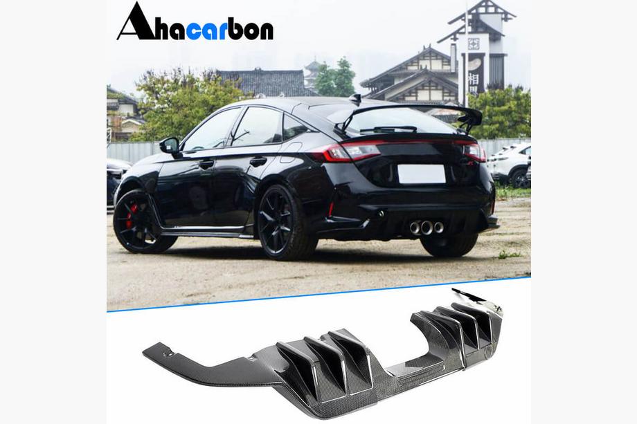 Honda Civic HB 2021– Bakre stötfångardiffusor (kolfiber) Image