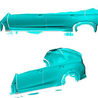 Sidokjolar (kolfiber) Honda Civic HB 2021– foto 2