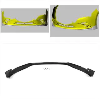 Kolfiber frontläpp till främre stötfångaren Lip (2014-2016, Carbon) foto 2