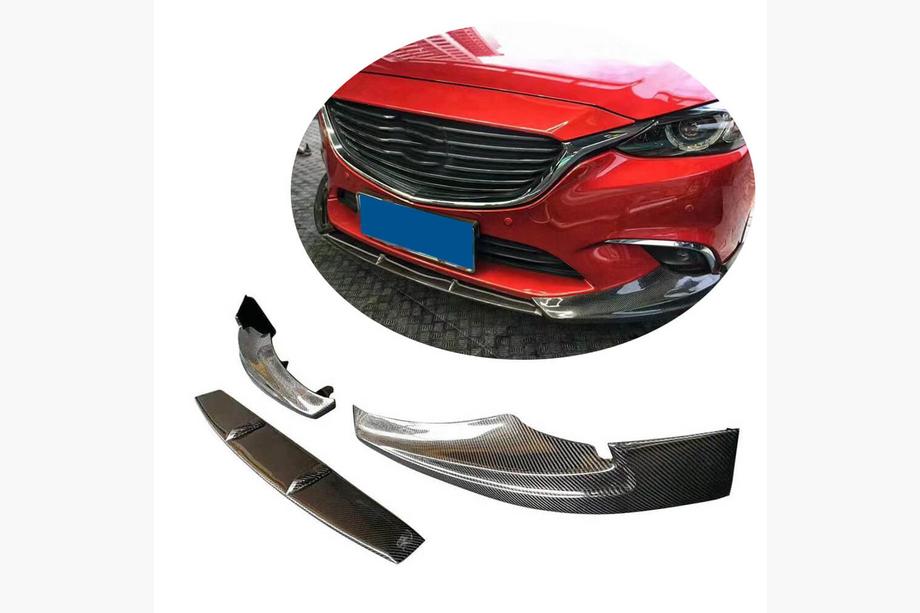 Mazda 6 2012–2024 Frontläpp till främre stötfångaren Lip V1 (2017-2019, Kolfiber) Image