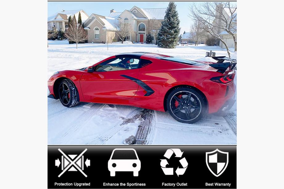 Chevrolet Corvette C8 2019– Bakskärmskåpor (2019-2022, Carbon) Foto 2